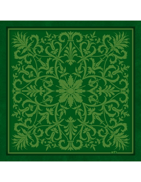 Tapis Multijeux carré arabesques vertes Tapis Multijeux carré arabesques vertes