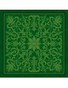Tapis Multijeux carré arabesques vertes