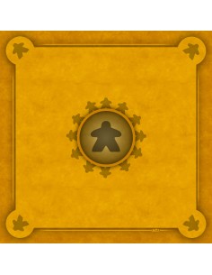 Tapis Multijeux carré meeple card jaune
