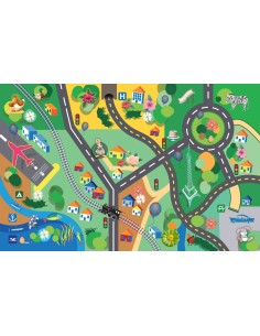Tapis de jeux enfants, tapis circuit ville et campagne