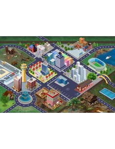 Tapis de jeux enfants - Ville nouvelle - MonTapisDeJeux 2