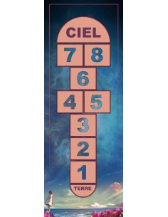 Tapis de jeux enfants marelle fond marin