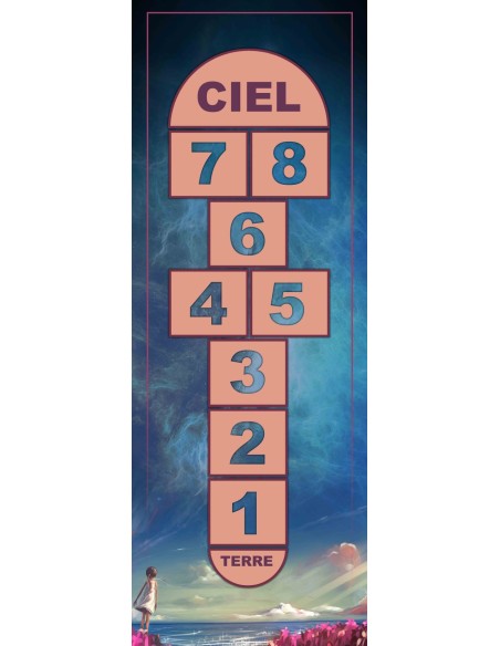 Tapis de jeux enfants marelle fond marin