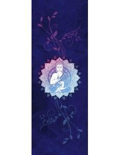 Tapis de yoga effet volutes bleu/violet