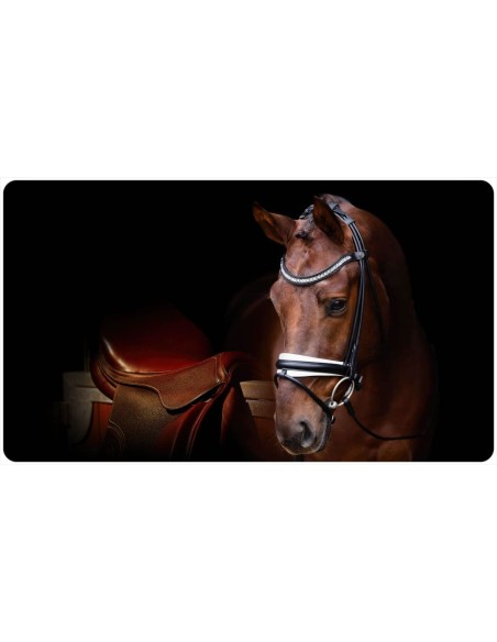 Tapis de bureau illustration cheval préparé