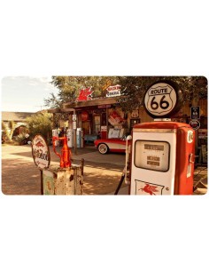 Tapis de bureau illustration pompe à essence route 66