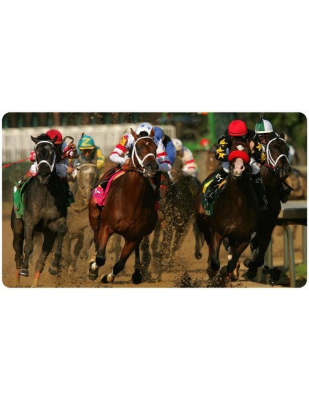 Tapis de bureau illustration course de cheval