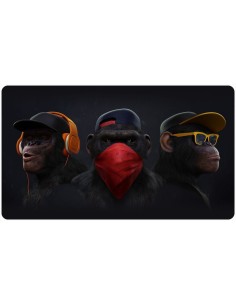 Tapis de bureau illustration 3 singes