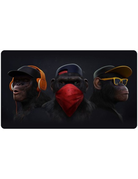 Tapis de bureau illustration 3 singes