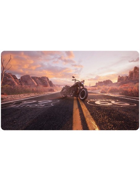 Tapis de bureau illustration moto route 66