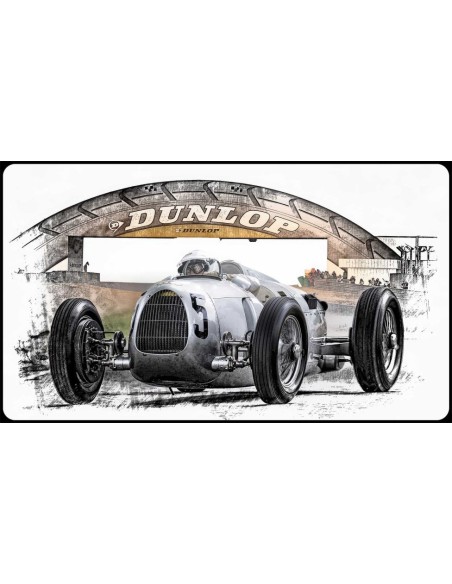 Tapis de bureau illustration vieille voiture de collection grise