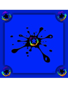 Tapis Multijeux carré meeple new splash bleu