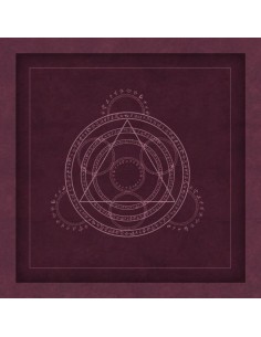 Tapis carré astro divination avec motif divination rose