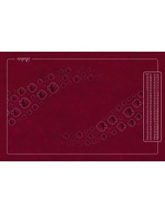 Tapis de belote forest bordeaux, avec points