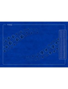 Tapis de belote forest bleu, avec points