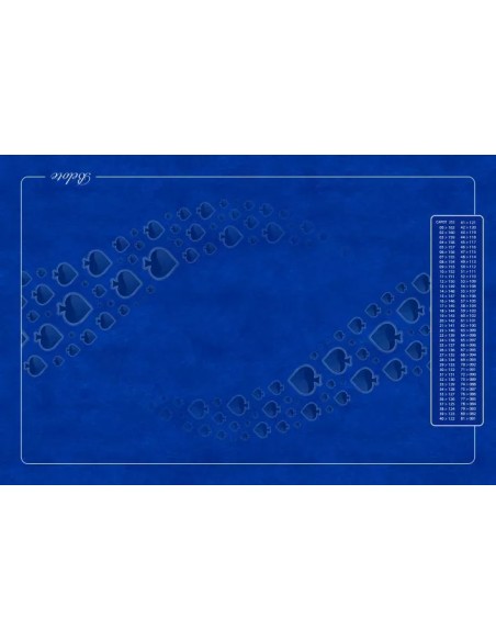 Tapis de belote forest bleu, avec points