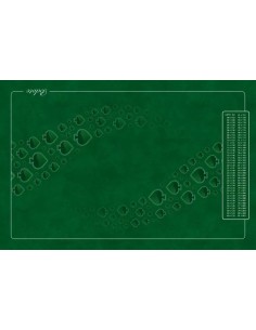 Tapis de belote forest vert, avec points