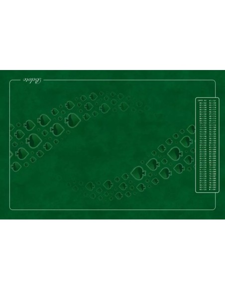 Tapis de belote forest vert, avec points