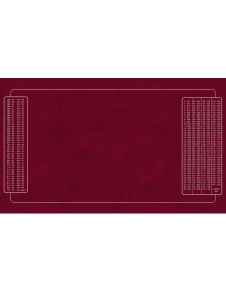 Tapis de belote bordeaux, avec double points