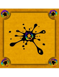 Tapis Multijeux carré meeple new splash jaune