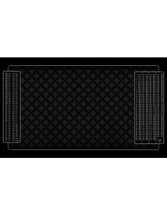 Tapis de belote tramé noir, avec double points