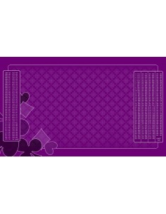 Tapis de belote tramé bleu, avec double points