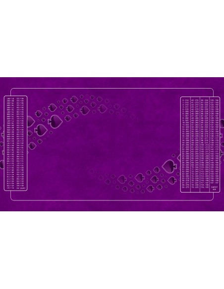 Tapis de belote forest violet, avec double points