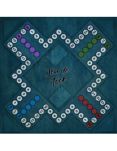 Plateau de jeux de tock bleu 6 joueurs 2