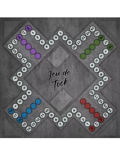 Plateau de jeux de tock gris