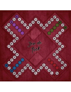 Plateau de jeux de tock rouge