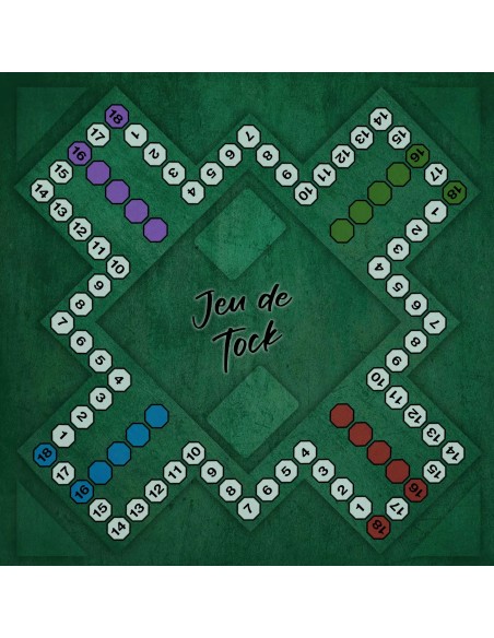 Plateau de jeux de tock vert