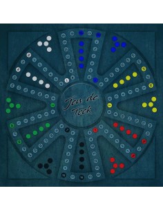 Plateau de jeux de tock bleu 6 joueurs