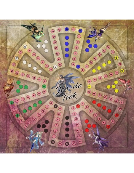 Plateau de jeux de tock fée 6 joueurs