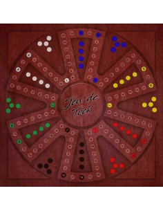 Plateau de jeux de tock rouge 6 joueurs