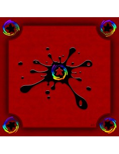 Tapis Multijeux carré meeple new splash rouge