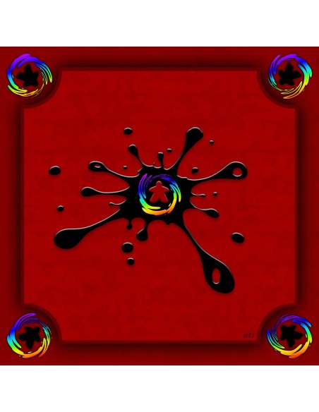 Tapis Multijeux carré meeple new splash rouge Tapis Multijeux carré meeple new splash rouge