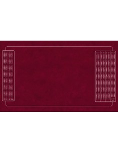 Tapis de belote bordeaux, avec double points