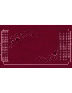 Tapis de belote forest bordeaux, avec double points