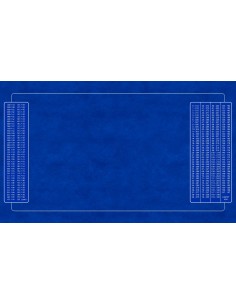Tapis de belote bleu, avec double points