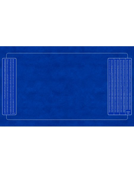 Tapis de belote bleu, avec double points
