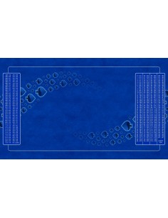 Tapis de belote forest bleu, avec double points