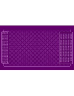 Tapis de belote tramé violet, avec double points