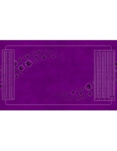 Tapis de belote forest violet, avec double points