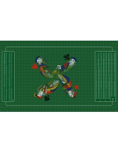 Tapis de belote valets vert v3, avec double points