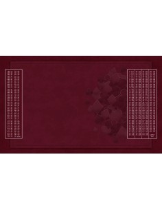 Tapis de belote motif bordeaux, avec double points