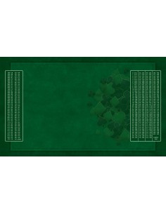 Tapis de belote motif vert, avec double points