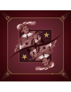 Tapis de tarot rouge avec housse de transport légère et jeu de tarot fournier 2