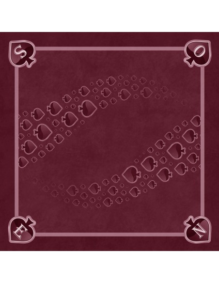 Tapis de jeu de tarot bordeaux pique forest