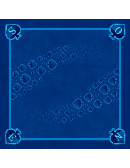 Tapis de jeu de tarot bleu pique forest