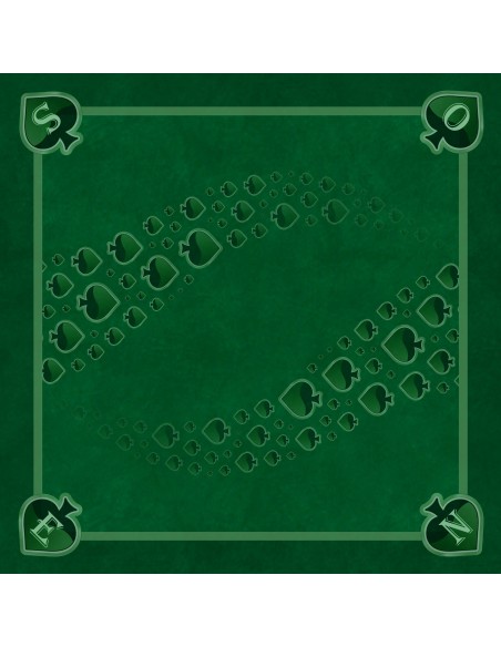 Tapis de jeu de tarot vert pique forest